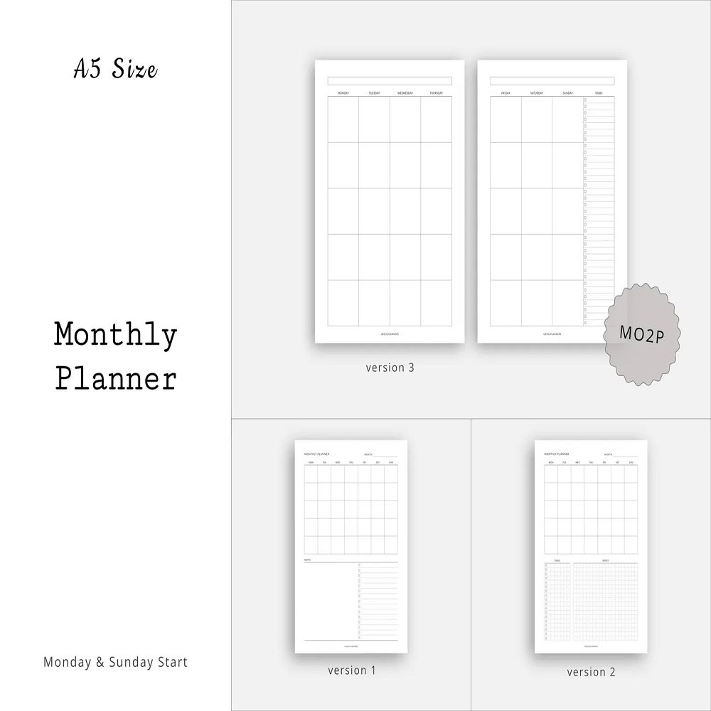 Planner Inserts A5