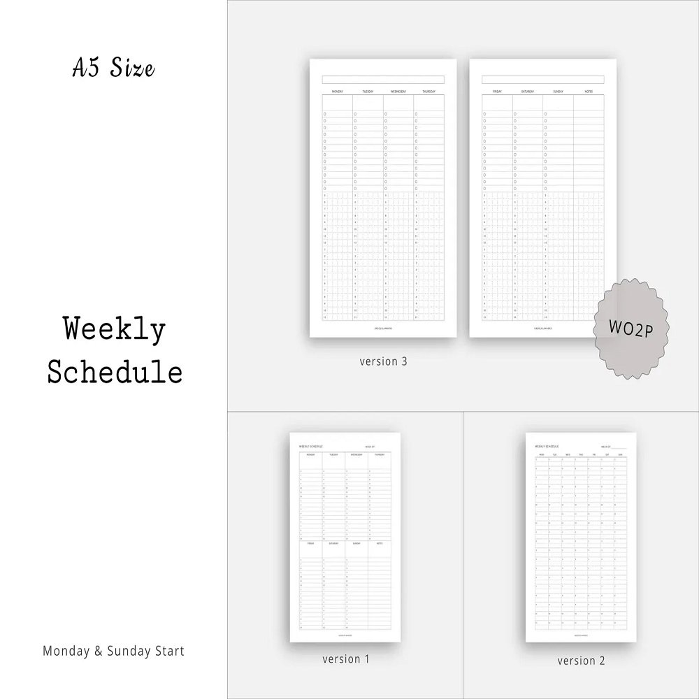 Planner Inserts A5