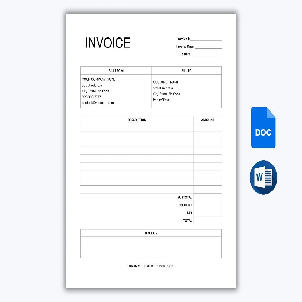Template Invoice