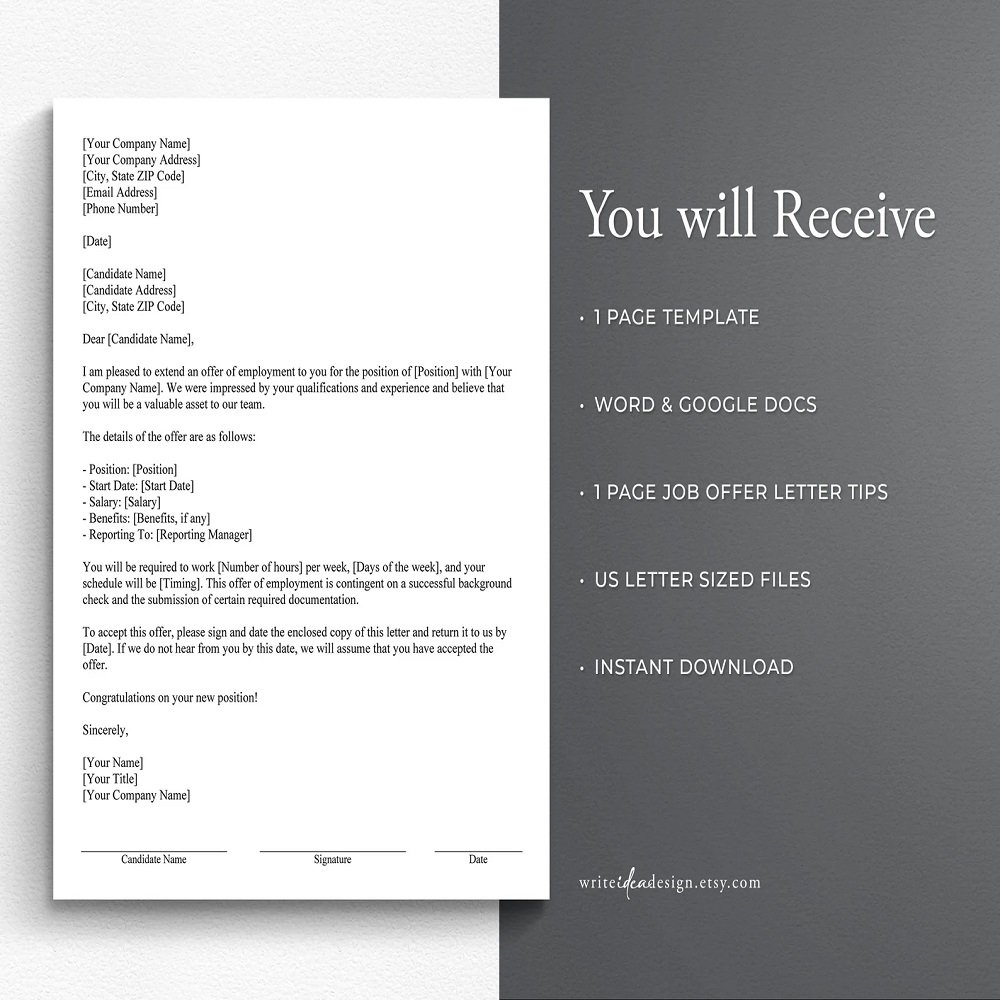 Template Job Offer Letter