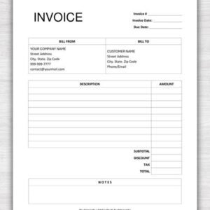 Template Invoice