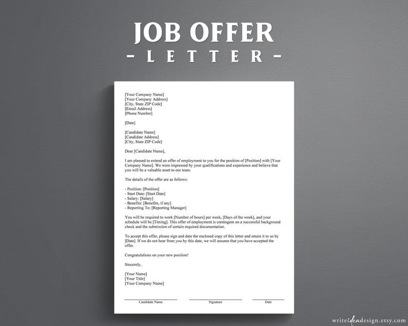 Template Job Offer Letter