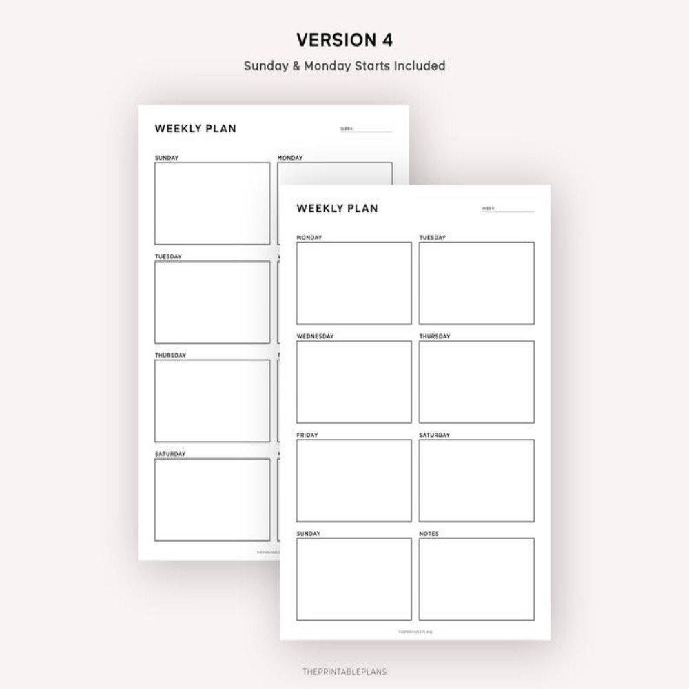 1 Week Calendar Printable
