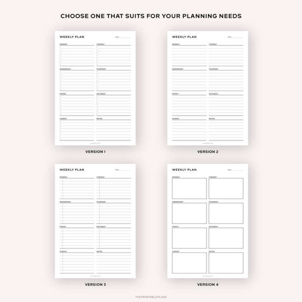 1 Week Calendar Printable