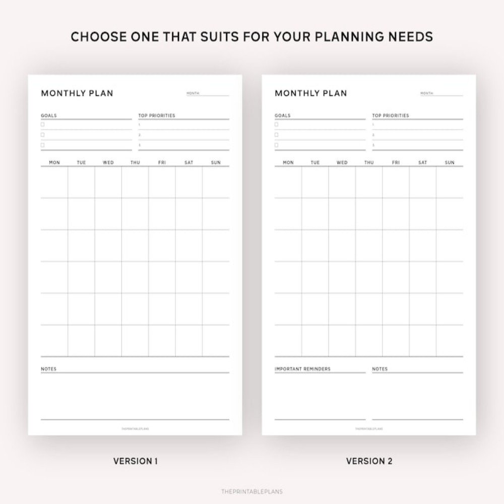 Monthly Schedule Printable | Printable Monthly Schedule