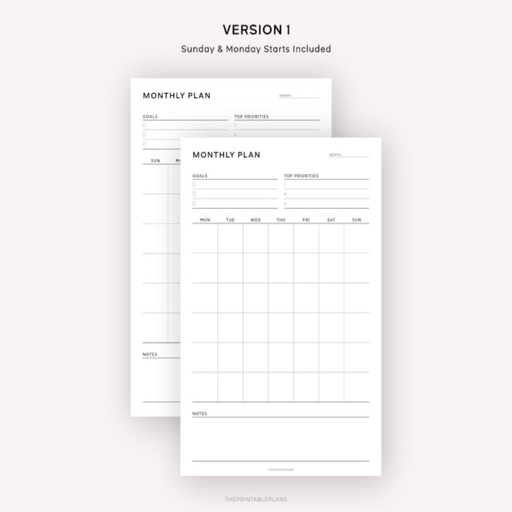 Monthly Schedule Printable | Printable Monthly Schedule