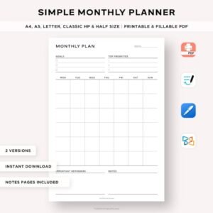 Monthly Schedule Printable | Printable Monthly Schedule