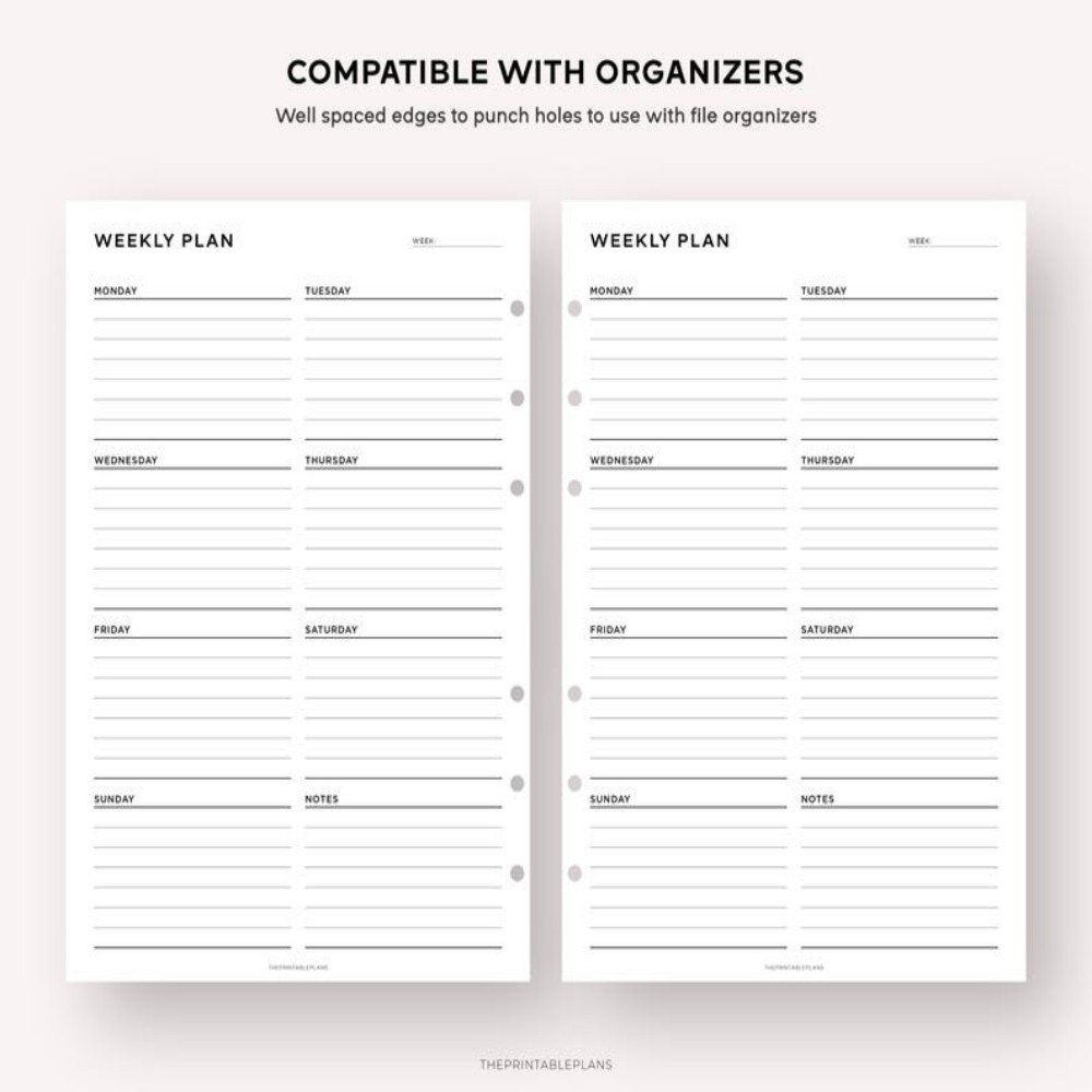 Print Weekly Calendar