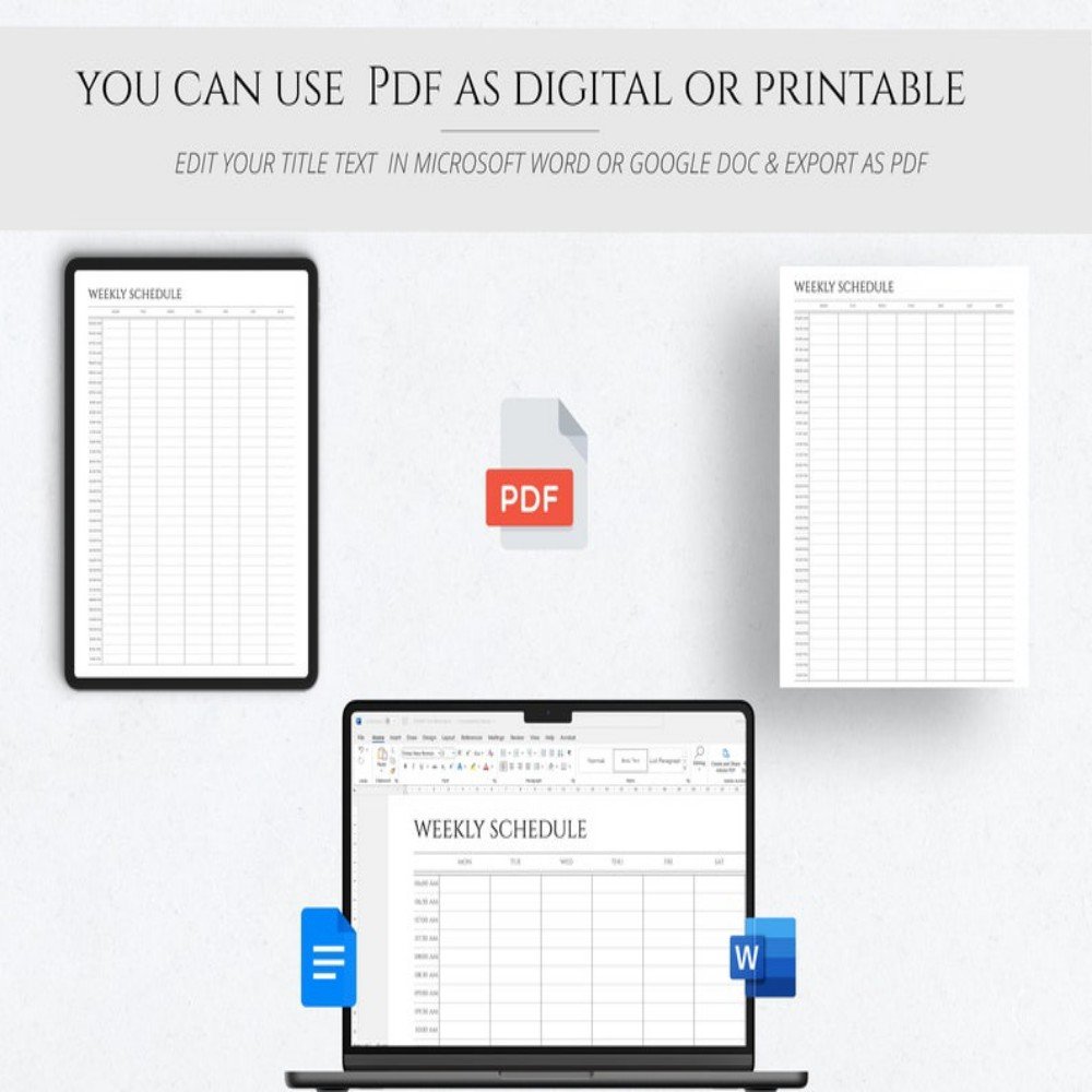 Weekly Schedule Templates