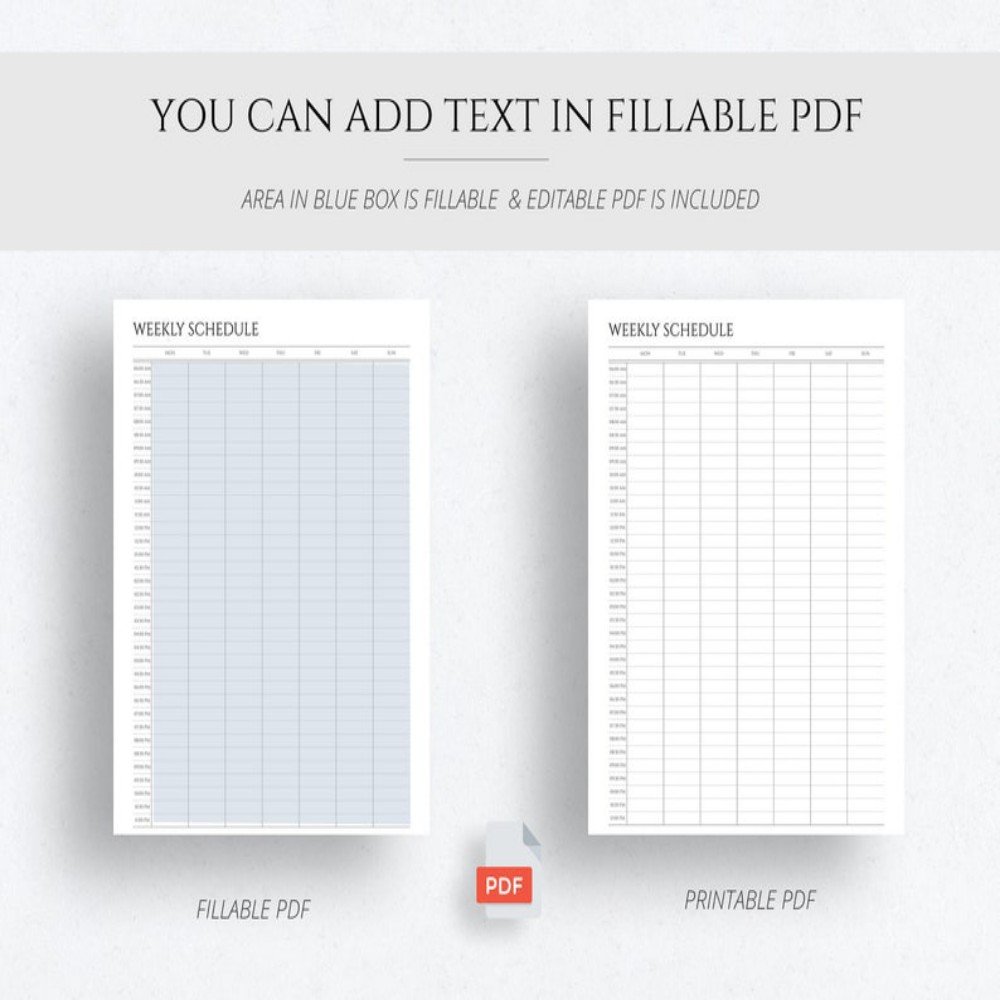 Weekly Schedule Templates